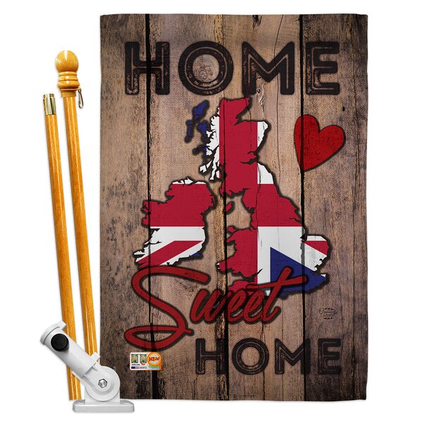 Ornament Collection Double Sided 40 H X 28 W Polyester Flag Set   Double Sided 40'' H X 28'' W Polyester Flag Set 